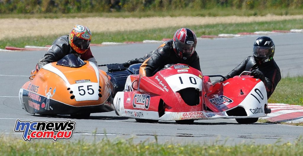 Australian Historic Road Racing Championships 2016 - Image by Colin Rosewarne - Ian Gardner and Kevin Burns (Suzuki), leading Stephen and David Jones