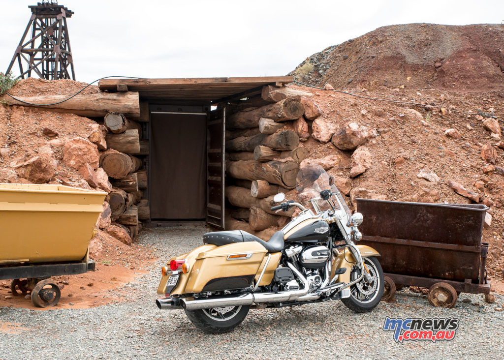 Harley-Davidson Road King pictured at Hannans North Tourist Mine