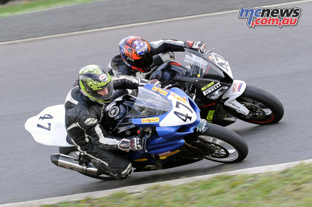 A braking duel into turn one