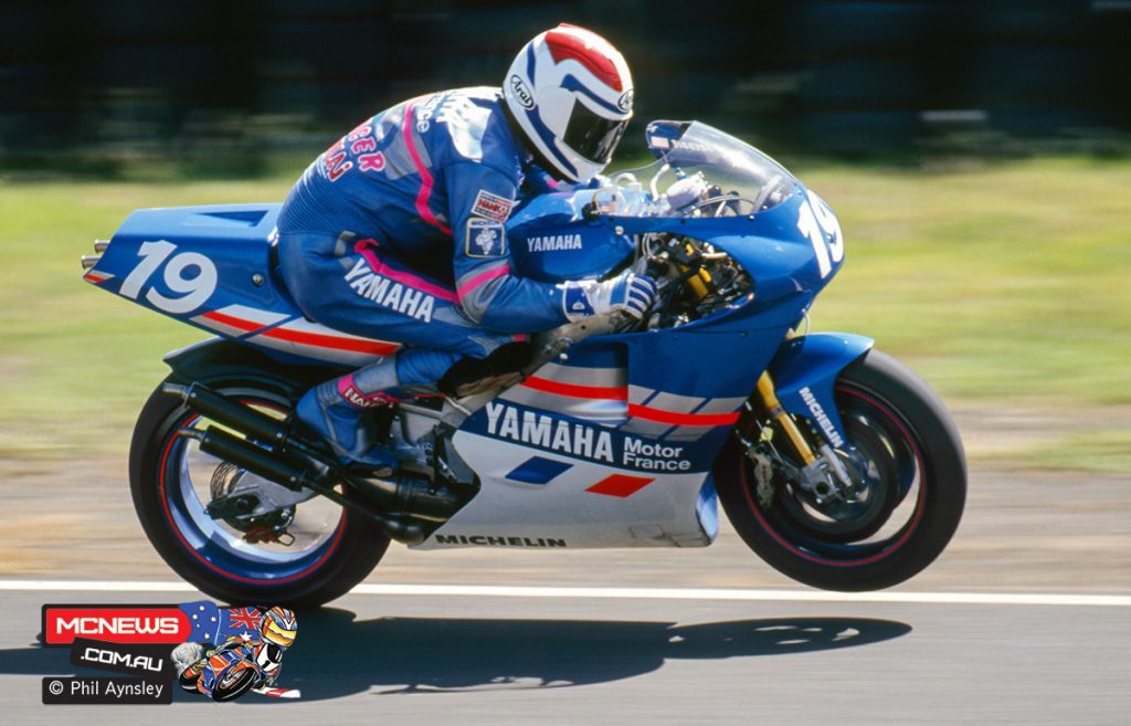 Freddie Spencer on the Yamaha YZR500.