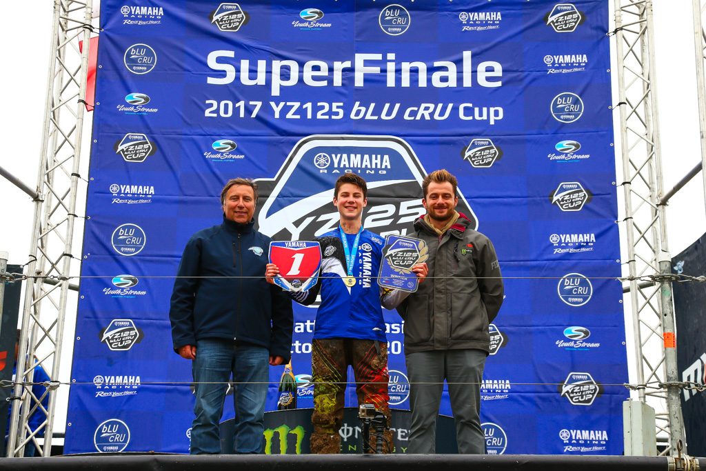 Arvid Lüning won the 2017 YZ125 bLu cRU Cup SuperFinale