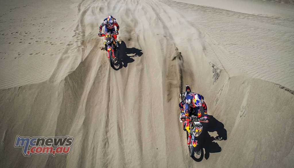 Antoine Meo and Toby price in the dunes
