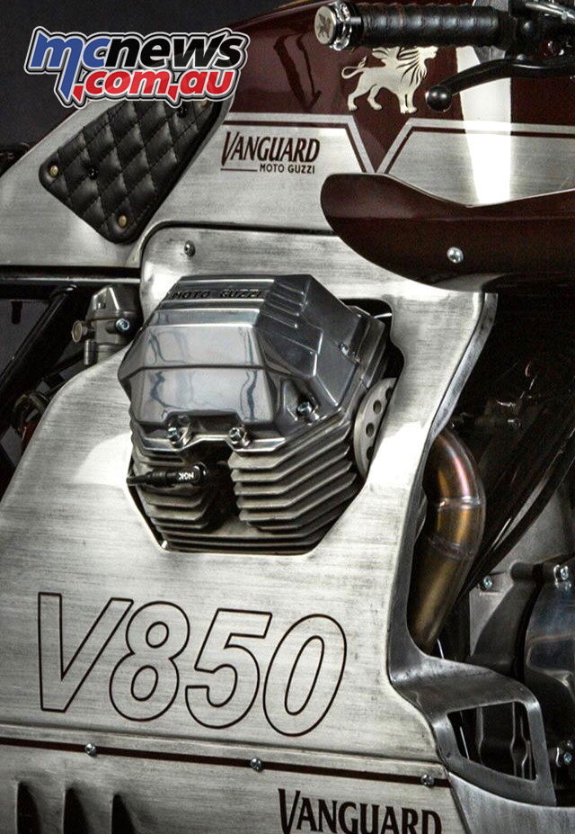 Vanguard Moto Guzzi V Les Mans motor detail Vanguard Moto Guzzi V Les Mans motor detail