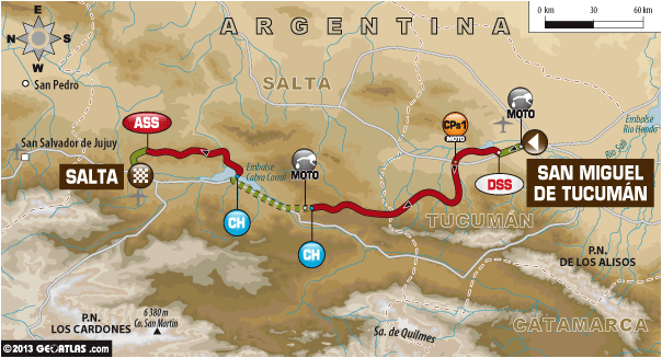 Friday, January 10 - Stage 6: Tucumán -Salta - Liaison: 64 km            Special: 400 km            Total: 464 km