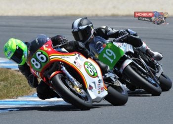 Cam Donald leads Shawn Giles at Island Classic 2014 International Challenge Race Three