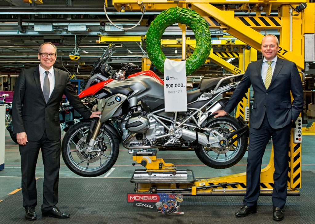 Today the 500,000th BMW motorcycle of the flat-twin-engined GS model series came off the production line - a R 1200 GS