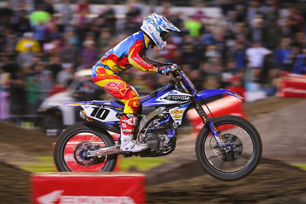 Justin Brayton (Toyota/Yamaha/JGRMX) finished in ninth this week, but is now only three points out of fourth spot overall for the series. Photo Credit: Hoppenworld 