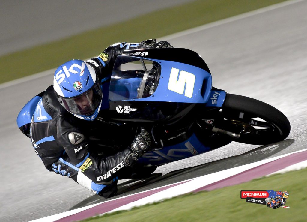 Romano Fenati (SKY Racing Team VR46) led FP3 for in Qatar with the best ever lap of Losail on a Moto3™ machine, with Alex Rins (Estrella Galicia 0,0) and his teammate Alex Marquez also in the top three.