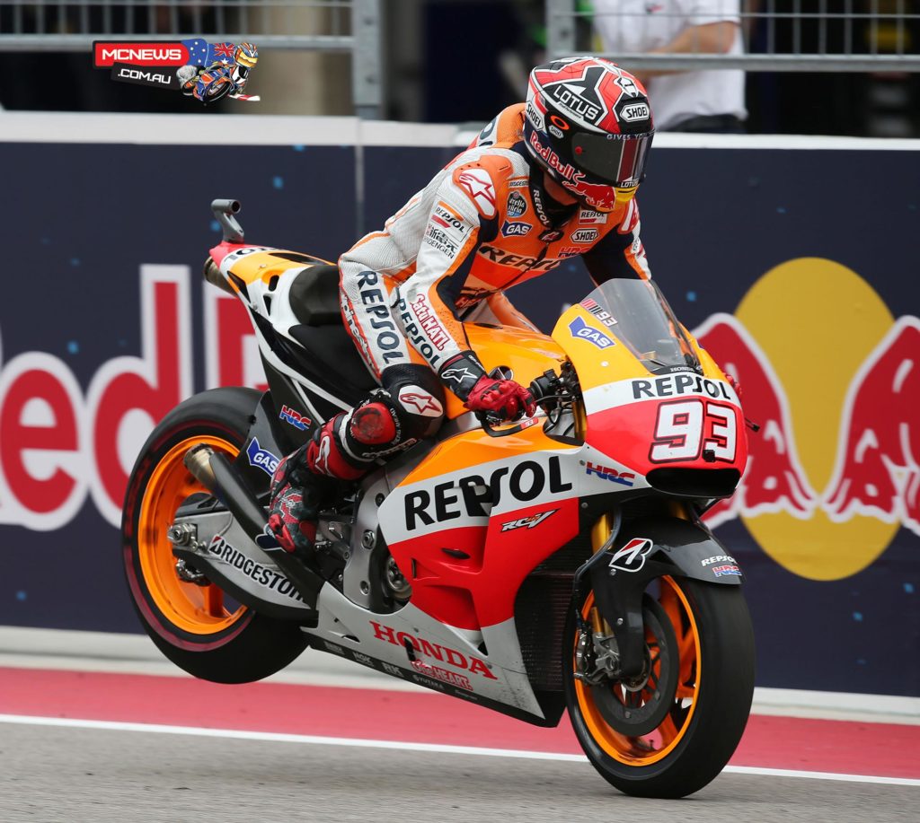 Marc Marquez - 1st - Championship Standing: 1st - 50 points - “I'm very happy! I got a really good start, but when I saw Jorge overtake me off the line at first I was a little worried, but then I saw that he had jumped the start. It was a different race to previous ones because I led from start to finish; although it might seem easier that way, it is tough because you have to maintain concentration. It was a perfect weekend and gives us plenty of confidence, although we are aware that the coming races will be different. I know that the race was a little boring for the fans, but sometimes these types of races are good for a rider. Let's hope that the next one is more exciting!” 