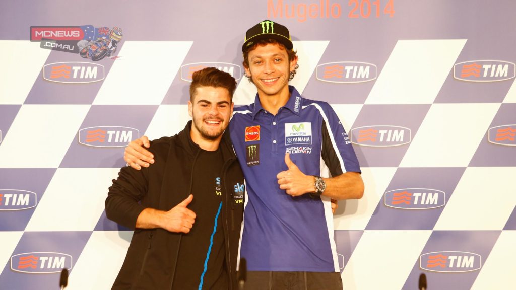 Valentino Rossi and protege Romano Fenati