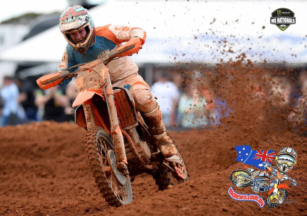 KTM Motocross Race Team’s Kirk Gibbs claimed overall honours in the Monster MX1 class at the fourth round of the 2014 Monster Energy MX Nationals at Murray Bridge.