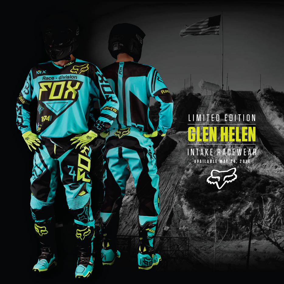 Fox Glen Helen Intake Racewear out tomorrow (May 24)