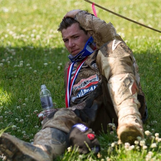 Strang put forth a solid performance at the Parts Unlimited Loretta Lynn's GNCC, where he began the afternoon in a favorable second place position. From there, Strang stuck by himself in the third place position for a majority of the afternoon as he maintained a comfortable gap over JCR Honda's Chris Bach in fourth. Strang made a big push at the end, where he nearly exhausted himself after almost three hours of racing. "It was a tough day today the heat and humidity played a toll on all of us. I'll take third today, considering last round's results," Strang commented.