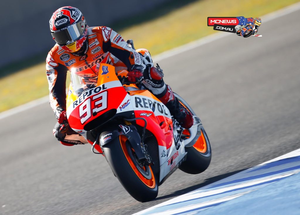 Marc Marquez - 3rd - 1’39.757 - “Today was a positive first day at a track where I had a lot of difficulty last year. It seems as if this year we are at the same level as the faster riders like Dani, Lorenzo and Rossi right from the start, and this is obviously important. With that accomplished, we have also tried to work on things, but it was much easier to set a fast lap and pace this morning, than when the temperatures rose this afternoon. I think that everyone had grip issues, due to the track temperatures reaching 50 degrees. Tomorrow, we will try to take another step forward and work towards qualifying and the race”