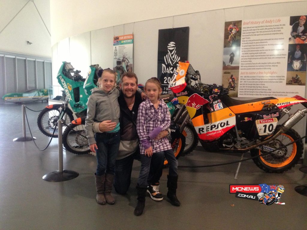 Stu Knaggs and the girls at Birdwood with Andy's Bikes