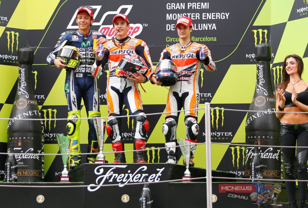 The 2014 Gran Premi Monster Energy de Catalunya produced another brilliant race on Sunday, with Marc Marquez securing the victory on the final lap ahead of Valentino Rossi and Dani Pedrosa.
