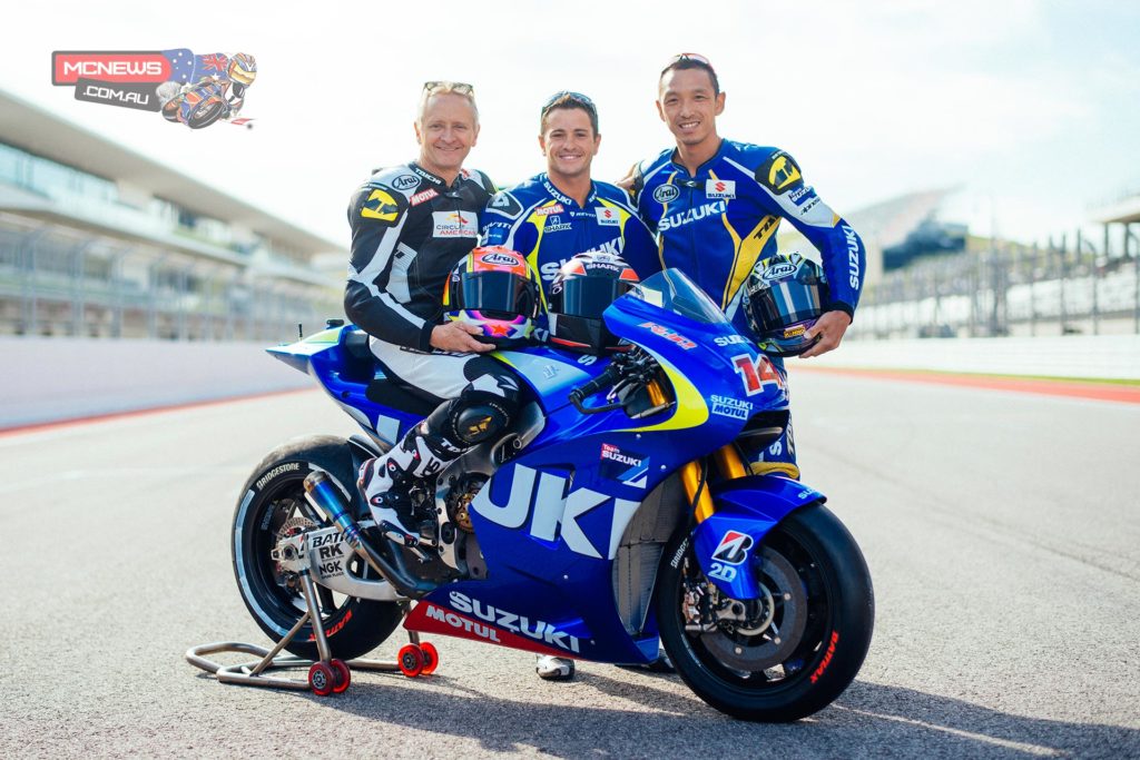 Kevin Schwantz joined Team Suzuki MotoGP Testing