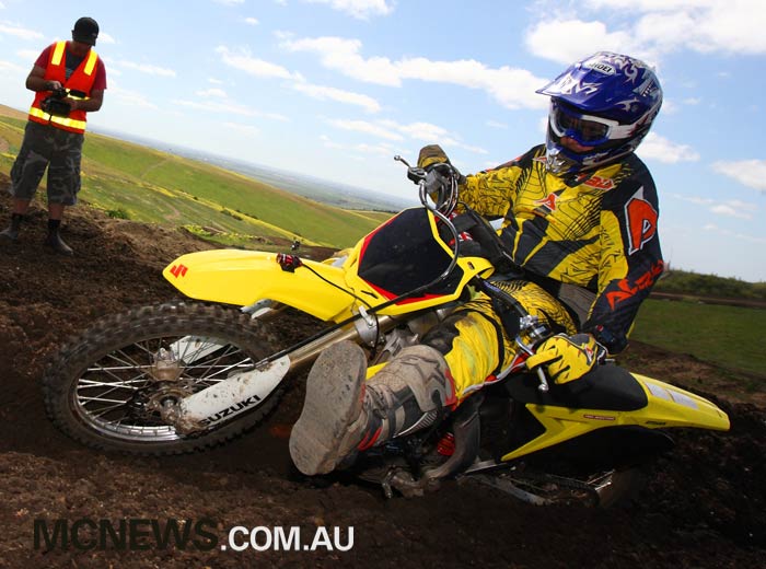 Mark Willis testing an RM-Z250 for MCNews.com.au at Barrabool