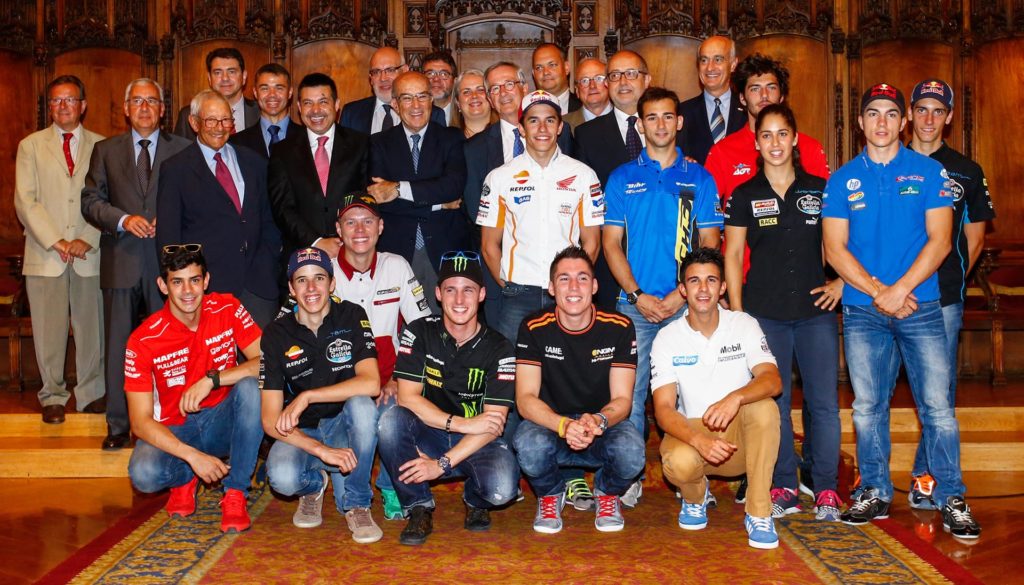 Earlier in the day Espargaro, Rabat, Rins and Torres had attended the presentation of the Gran Premi Monster Energy de Catalunya at Barcelona City Hall, with the likes of Marc Marquez, Aleix Espargaro, Maverick Viñales, Isaac Viñales, Alex Marquez, Ricky Cardus, Axel Pons, and wild-card Maria Herrera also in attendance.