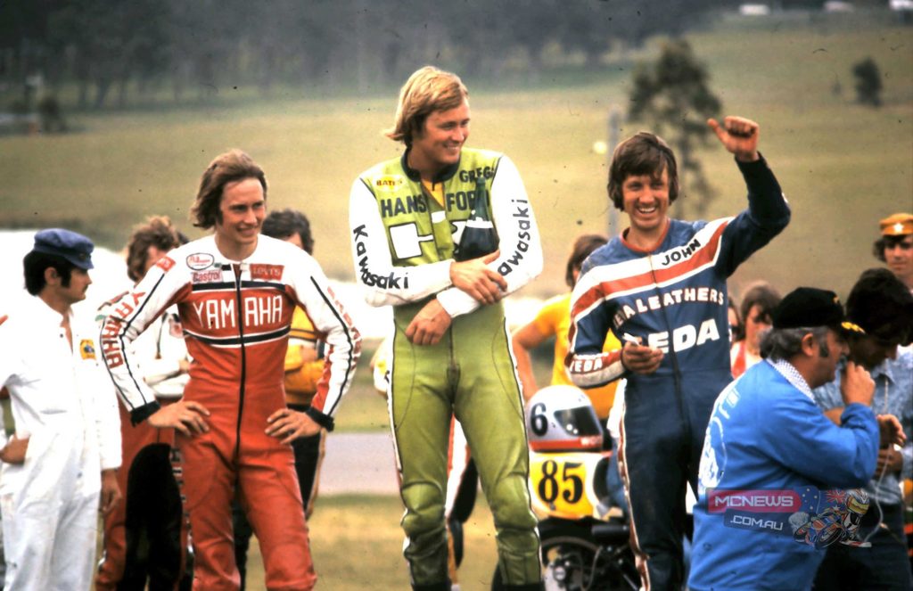 The presentation ceremony after the race. (l-r) Willing, Hansford and Woodley