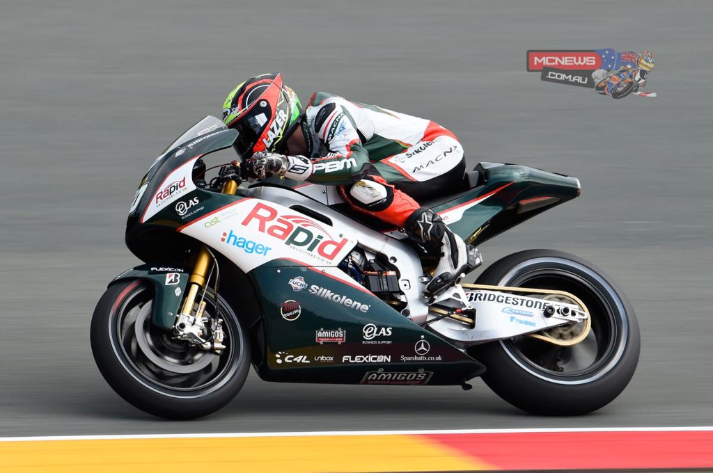 Michael Laverty: "We had such a strong weekend with a rather cruel ending. I unfortunately crashed out of the race whilst in the battle for points and running a strong pace which would have led to a 12th or 13th place finish. We made a smart call on the grid to switch to our dry bike sacrificing our 18th place grid spot, however this paid dividends as the majority of the field had to start from pit lane to change their bike. This allowed me to run as high as second in the opening laps. I ran a full dry set-up, including the hard front tyre which hindered me for quite a few laps as it was difficult to generate the required temperature due to the damp conditions. As the circuit dried I was getting stronger with every lap and set three personal best lap times prior to my crash. The crash was unexpected because I didn't do anything different on that lap to previous laps, but these things happen when you're pushing to the limit."