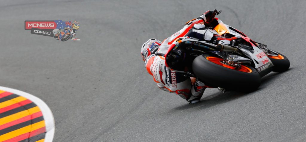 Dani Pedrosa, Repsol Honda: 2nd “The start of the race today was a bit like Assen. Rainfall before the race meant that half the track was wet, and in the time we took to set up on the grid and do the warm-up lap it had been drying out. There was only one wet corner, but it was very wet. We had to change to the bike with slicks and almost all of the riders started from pit lane. We couldn’t fight for victory but we were very close, Marc was very fast today, too. Now we have the test at Brno and will try to find a few tenths somewhere, so that we can go faster and be even stronger at Indy.”