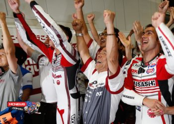The winning team celebrate