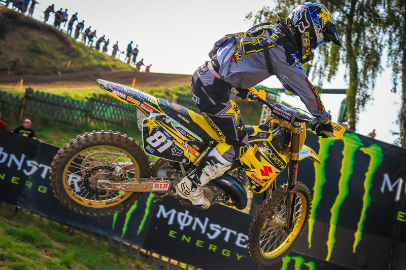 After dominating both races for his third consecutive overall victory, Rockstar Energy Suzuki Europe’s Brian Hsu proved to be the master of throttle control, body position and balance today as the rest of his competition strove to find traction up and down the hills of Loket on their light and nimble 125cc two stroke machines.