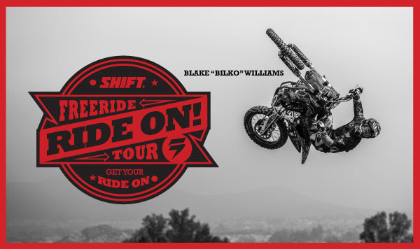 Ride with Jeff Emig, Bilko & Cam Sinclair at Shift Ride On Tour