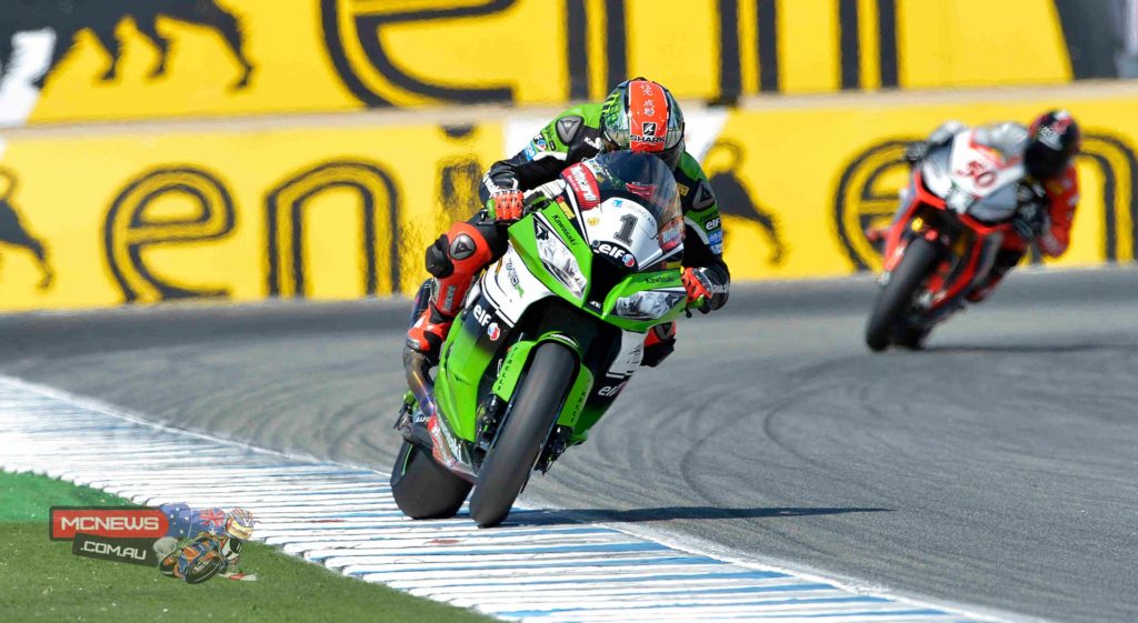 Tom Sykes: “The aim was to win the race. Obviously Race 1 was a big disappointment but we made a number of changes on the Ninja for Race 2. The bike felt OK, better than in the first race and then with every red flag we added little tweaks. What can I say, I got a fabulous bunch of guys working for me. My wife sent me some inspiration, I had some great pictures of my daughter which put a great smile on my face. I’m sure people watching back home enjoyed it as much as I did. I’ve got a few days to really enjoy myself here in California, I’ve got some big events coming up with Kawasaki and I can’t wait to go into summer break.”