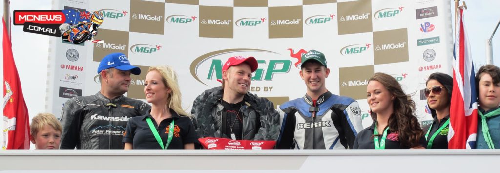 Senior Manx Grand Prix podium 2014