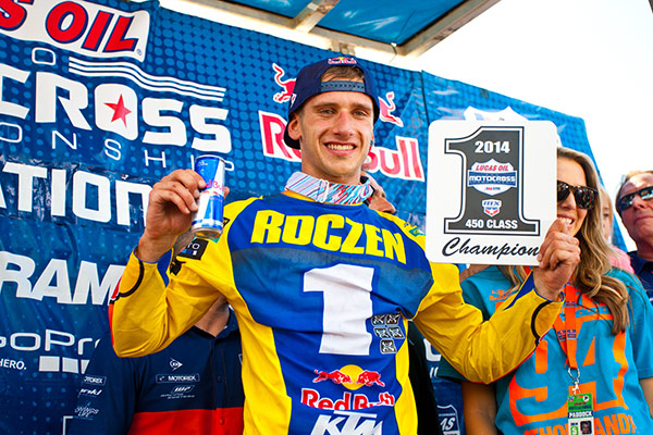 Ken Roczen became the first German native to win an American motocross title. (Photo: Matt Rice)