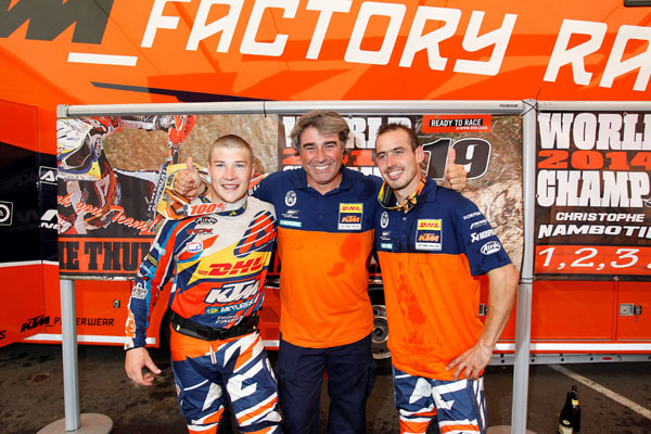The KTM Champions Matthew Phillips and Christophe Nambotin