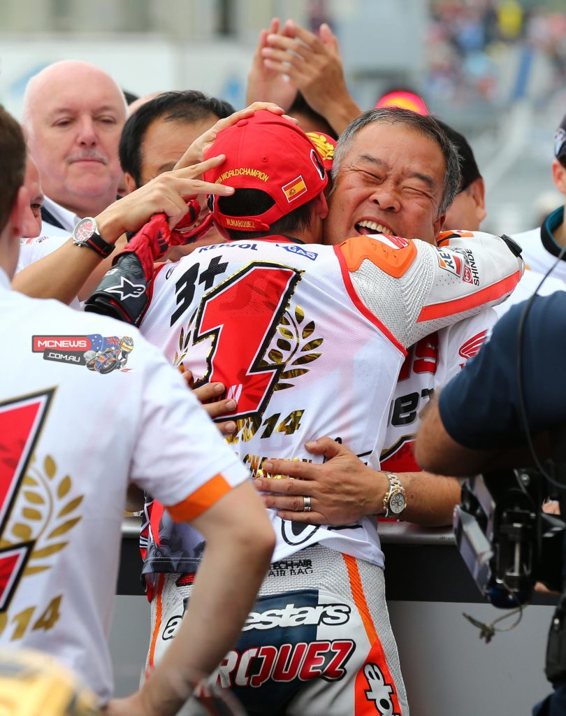  The 10 successive wins by Marc Marquez in 2014 is a new record for most successive wins in the MotoGP class.