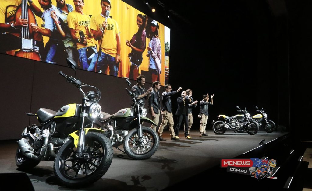 Claudio Domenicali, CEO of Ducati, presents the new motorcycles for 2015 in Milan: two completely new bikes, the 1299 Panigale and new Multistrada 1200, ready to compete for the “best bike” title at EICMA 2014