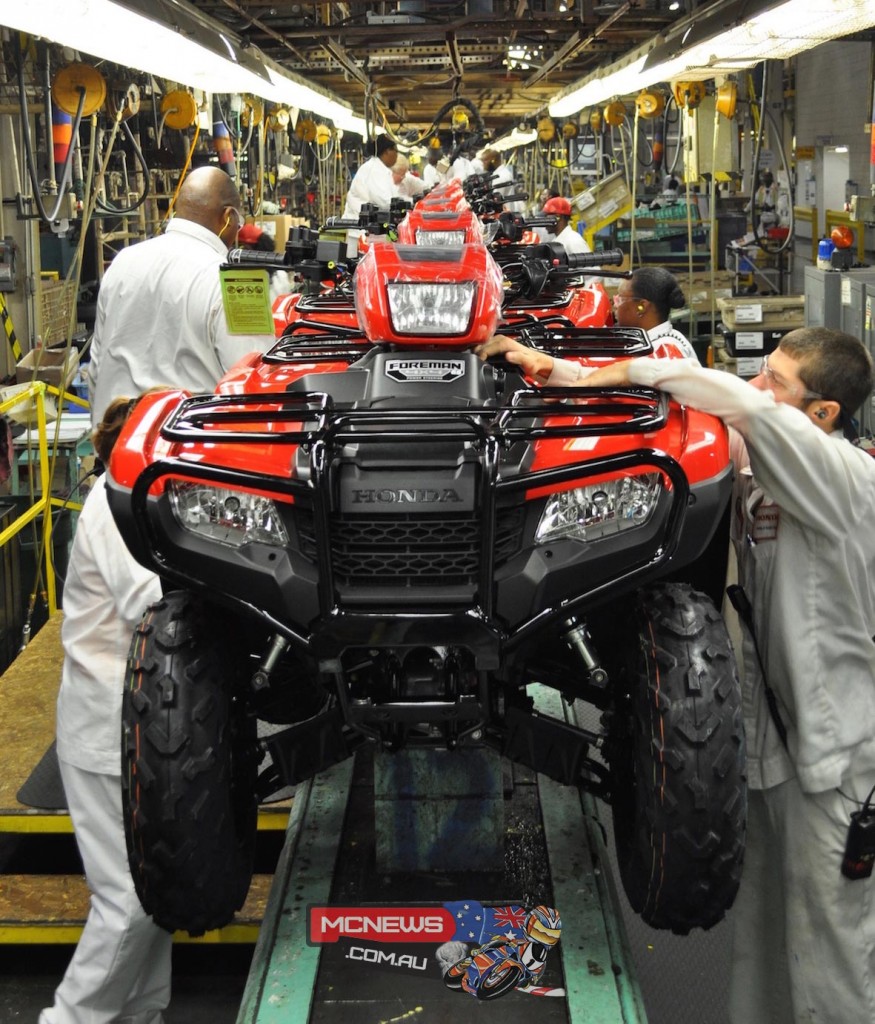 Today, Honda produces motorcycles, ATV’s and side-by-sides at 32 plants in 22 countries, including two plants in North America.