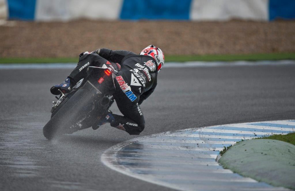 Leon Haslam - Third quickest - (Red Devils Aprilia, 1:40.865).
