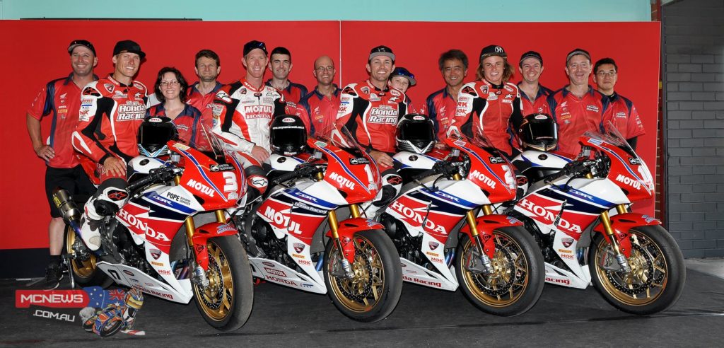 Team Honda 1-2-3-5 in 2014 Swann Australasian Superbike Championship