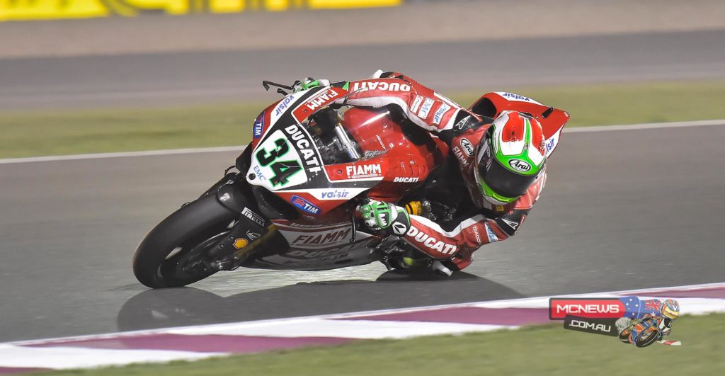 The first ever floodlit Tissot-Superpole has been won by Ducati Superbike Team’s Davide Giugliano, who will line up for tomorrow’s two 17 lap encounters alongside Loris Baz and Tom Sykes (Kawasaki Racing Team), who will join him on the front row.