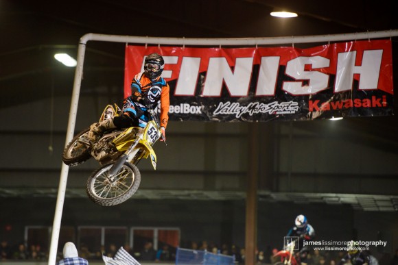 Former enduro rider Ricky Dietrich finished second at round six of the Canadian Arenacross Series