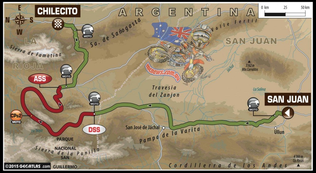 Tomorrow’s Stage - Stage Three - Tuesday, 6th January - San Juan (ARG) – Chilecito (ARG) - Liaison: 437 km - Special stage: 220 km