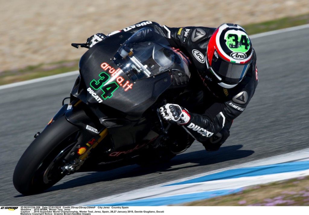  The last European private test of the pre-season concluded today at Southern Spain’s Circuito de Jerez with Davide Giugliano topping the timesheets courtesy of an impressive 1:39.332 lap time set with less than an hour to go