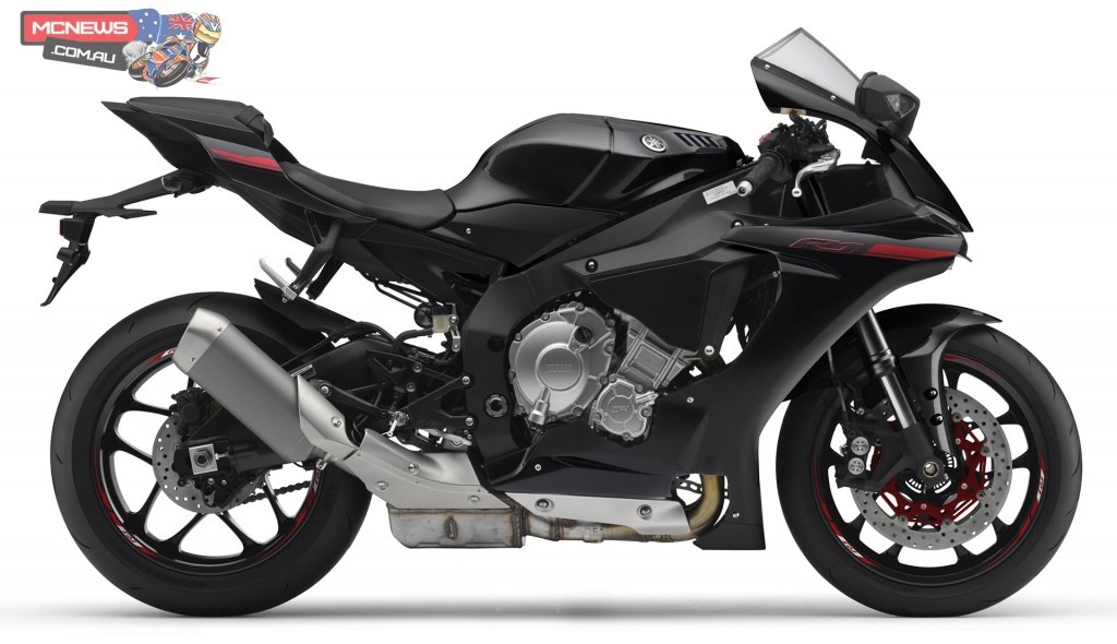 The Black colour scheme for the 2015 Yamaha YZF-R1 is for Australia and the US only