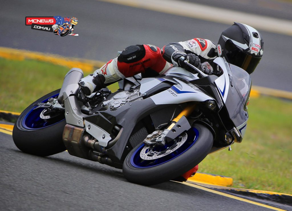 Mark McVeigh on the 2015 Yamaha YZF-R1M at Sydney Motorsports Park