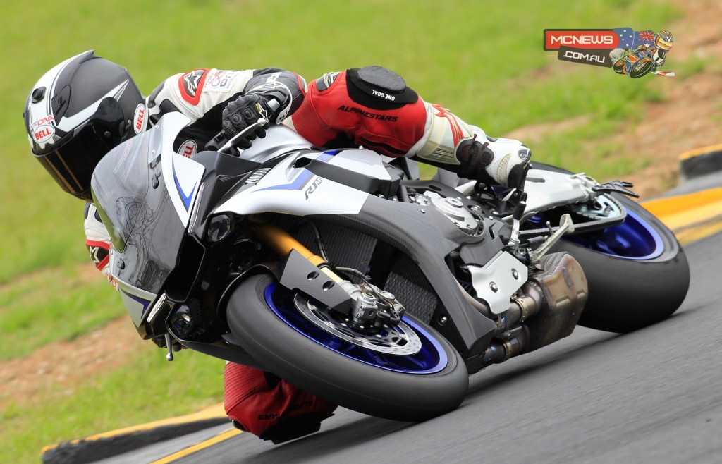 Mark McVeigh on the 2015 Yamaha YZF-R1M at Sydney Motorsports Park