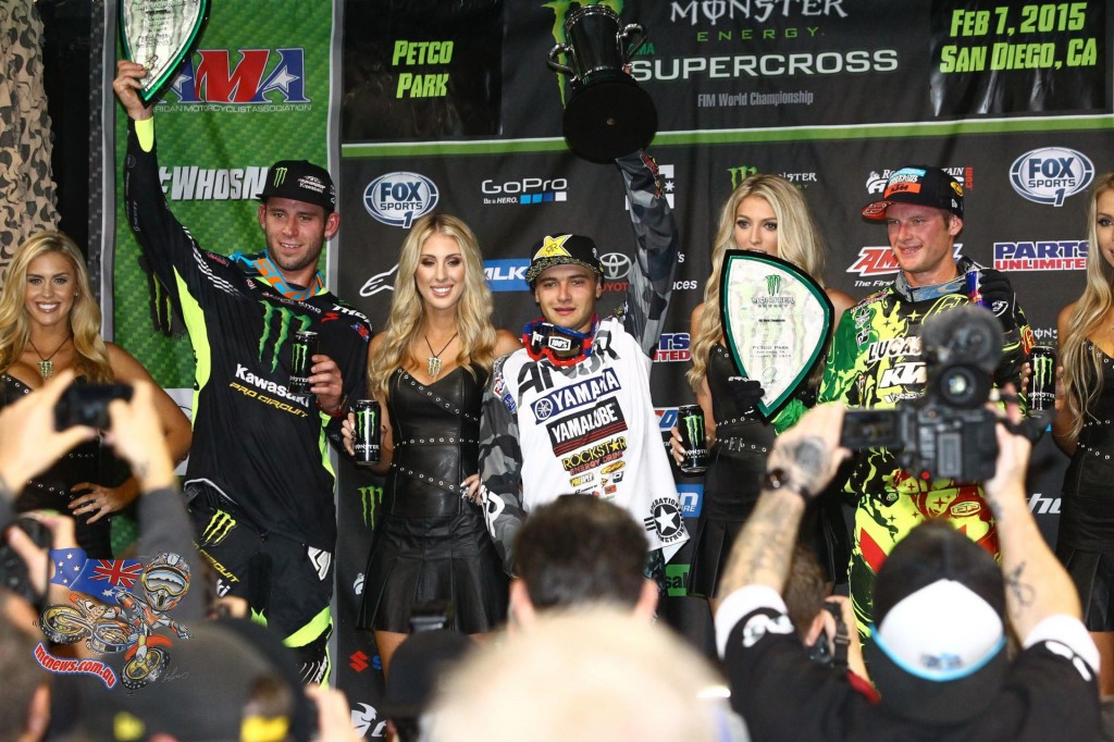 AMA SX 2015 Round Six San Diego Podium 250SX