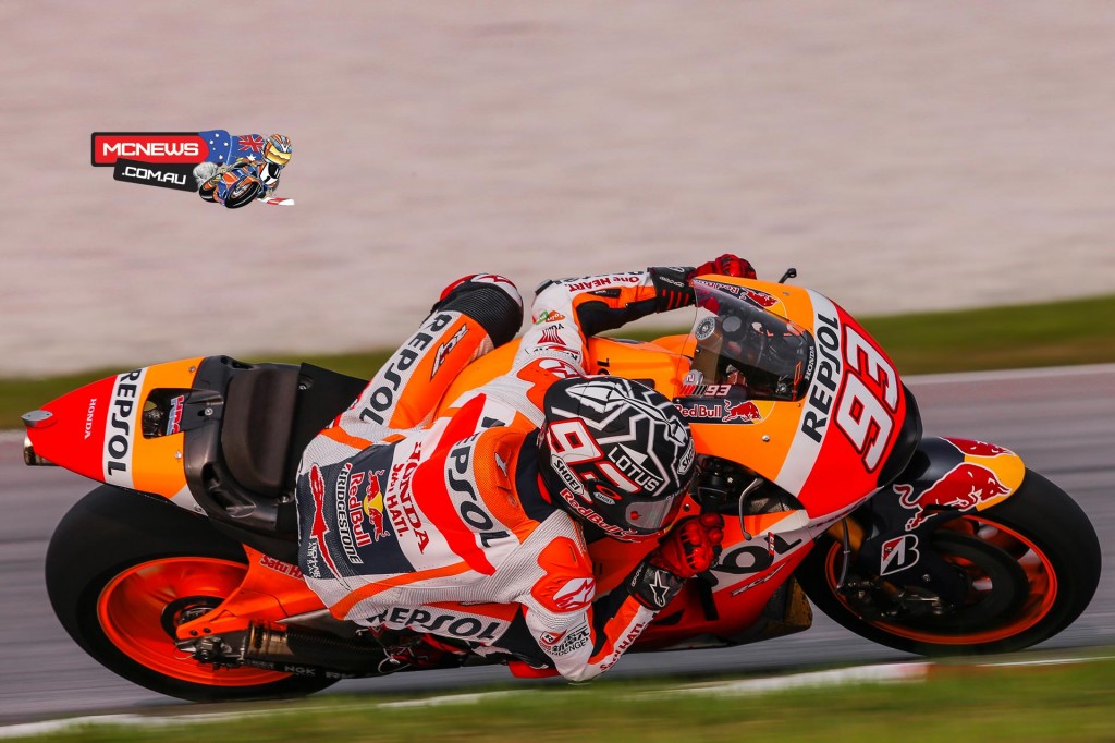 Marc Marquez / 1st / 1m59.844 - "I'm happy because today was a positive day. After what happened yesterday, we tried to make up for lost time and tried out quite a few things. Tomorrow we have to continue testing things out, in order to continue developing and eliminating anything that is not going to be useful. Today we focused on electronics and tomorrow we will work more on the chassis. I'm happy with how things went today and with the pace that we have achieved. We'll see if tomorrow the rain holds off all day, because we need good weather."