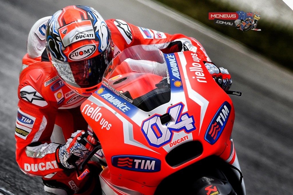 Andrea Dovizioso (Ducati Team #04) – 2’00”015 (2nd) - “I am very happy with the pace I did today because we were interested in doing a long-run: we did 15 laps in these extremely hot conditions, and it was important to do some constant laps, which is normally a bit our limit. We lapped pretty well, and this shows that the guys back in the factory have been working well in recent months. I’m happy with this morning’s time but not 100% because I wanted to see a time of 1’59 on the dash! I was counting on it, it was an aim of mine here but I just missed out. Hopefully it won’t rain tonight so we can find the track still fast tomorrow.”