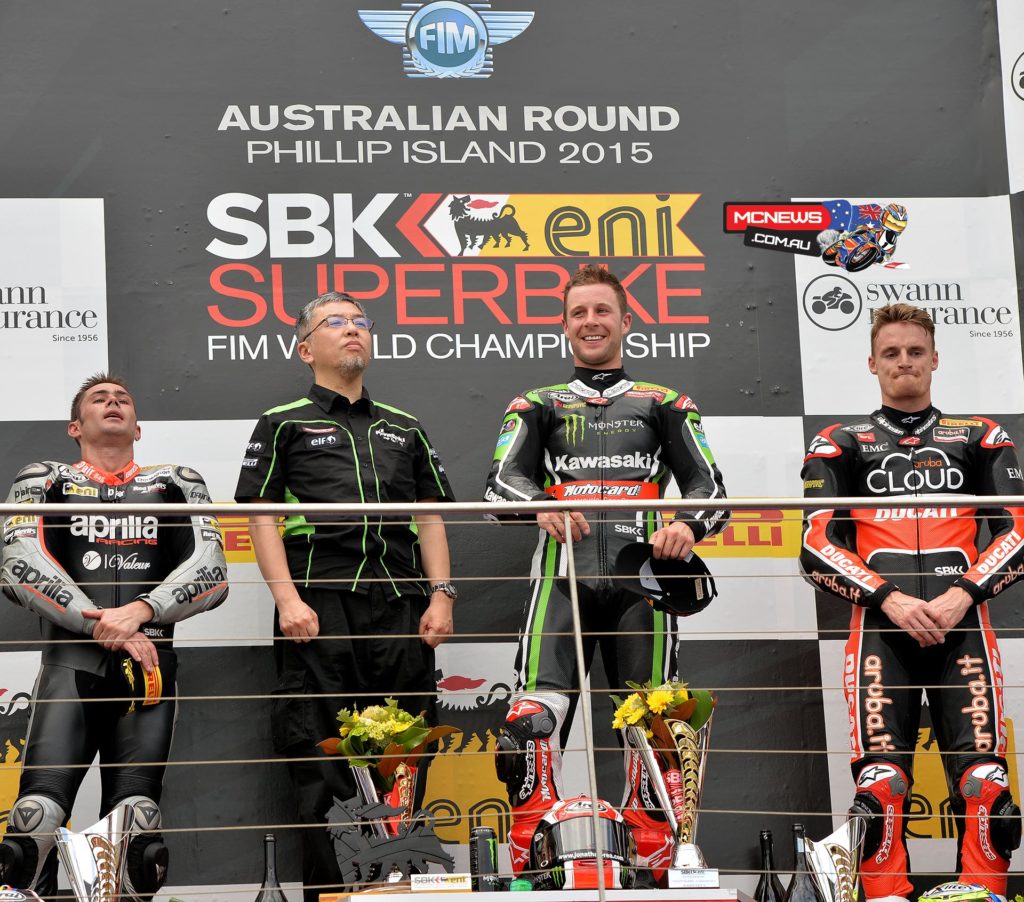 World Superbike 2015 Round One Race One Podium