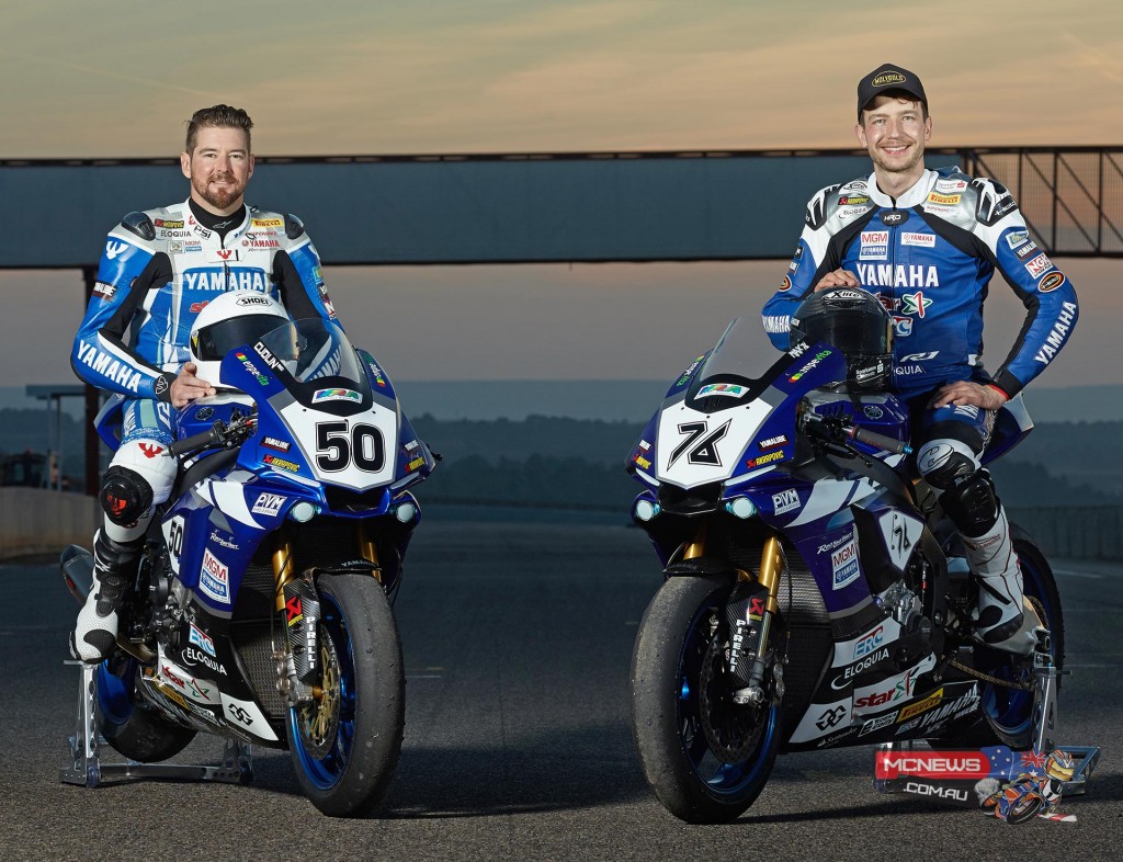 Damian Cudlin Yamaha YZF-R1 and 2015 IDM teammate Max Neukirchner